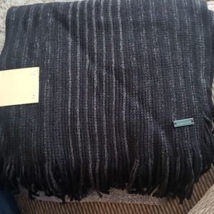 Michael Kors Two Color Marl Stripe fringed scarf